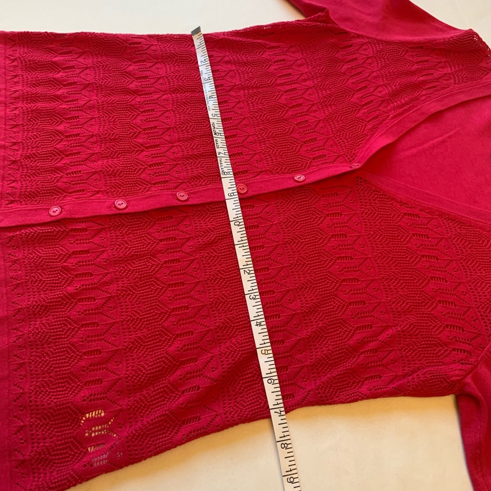 Talbots Petites Fuchsia/ Raspberry Short Sleeves … - image 8